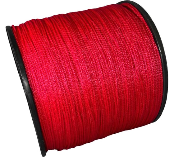 Изображение товара Шнур вязаный ООО Оптхозторг полипропиленовый 3 мм 1000 м красный 30371000