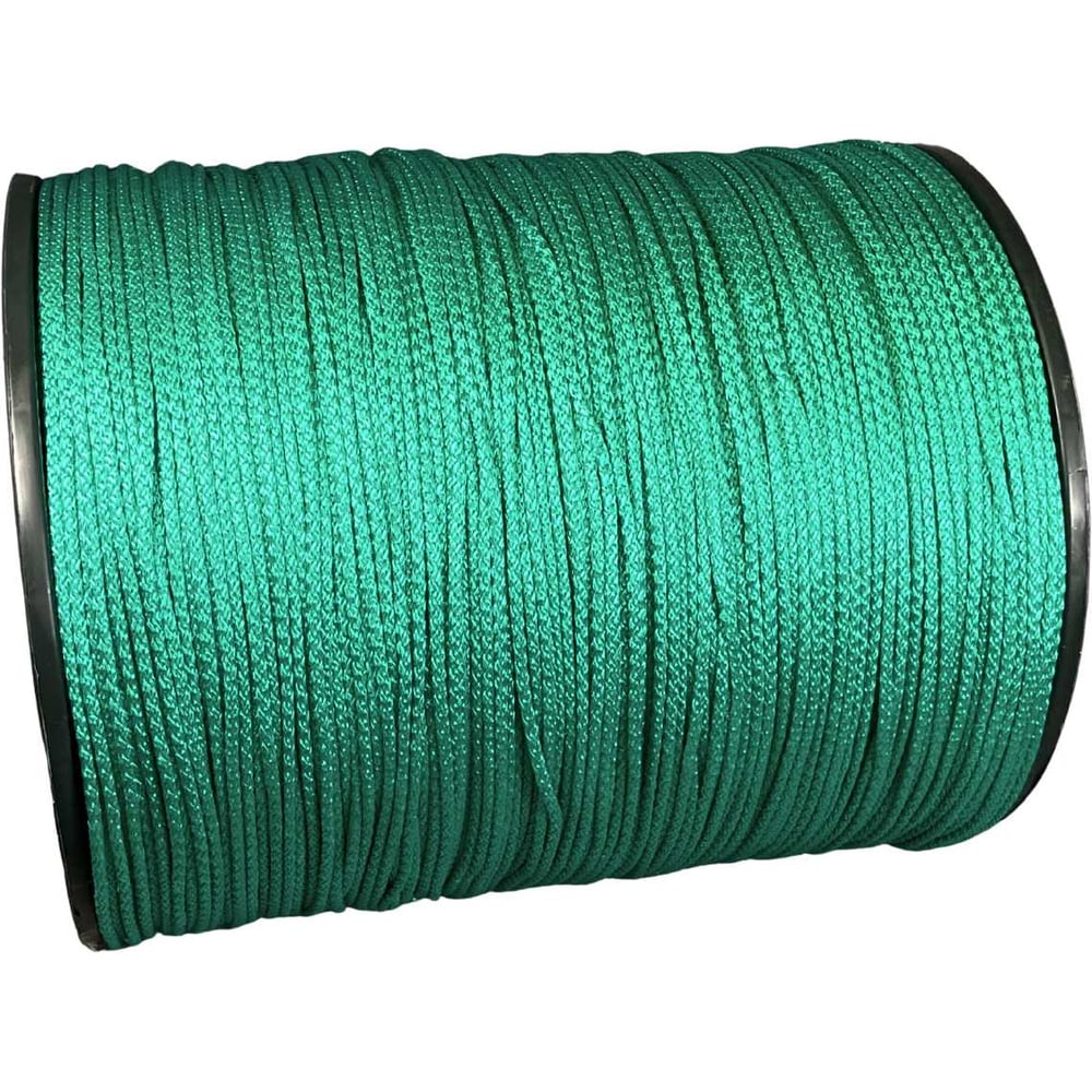 Изображение товара Шнур Оптхозторг Вязаный 4 мм 1000 м Зеленый