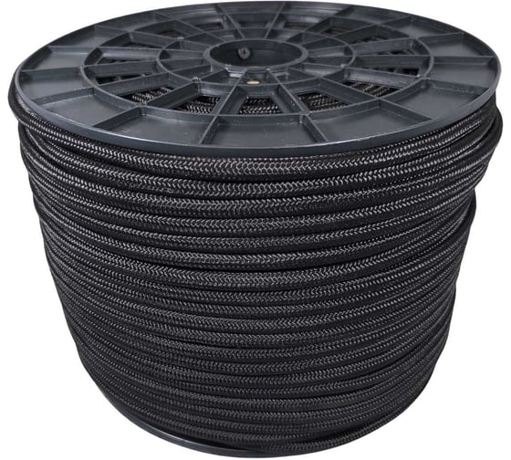 Изображение товара Шнур плетеный ООО Оптхозторг полиамидный 10 мм 200 м черный 2101200