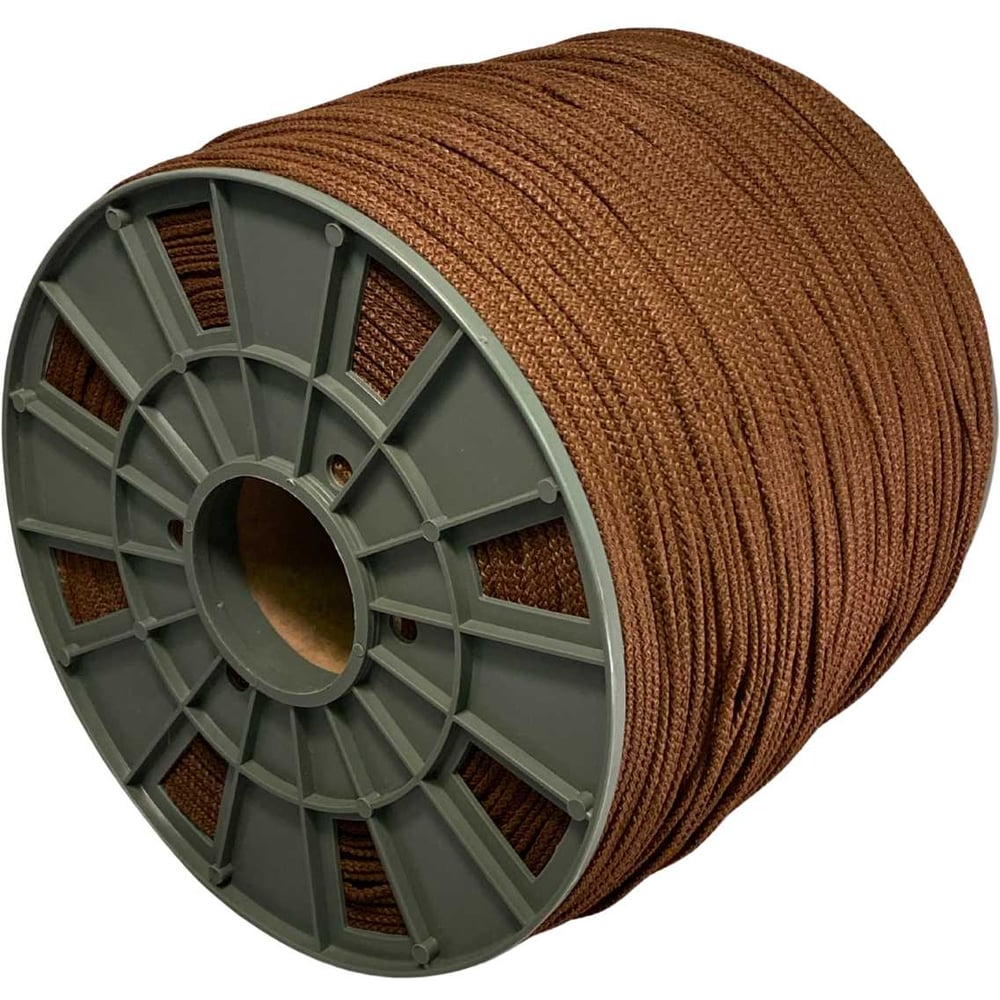 Изображение товара Шнур вязаный Оптхозторг Коричневый 3 мм 1000 м