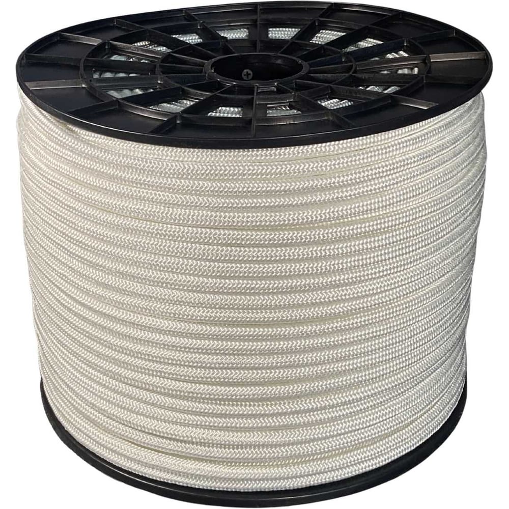 Изображение товара Шнур плетеный ООО Оптхозторг полиамидный 10 мм 200 м белый 2102200