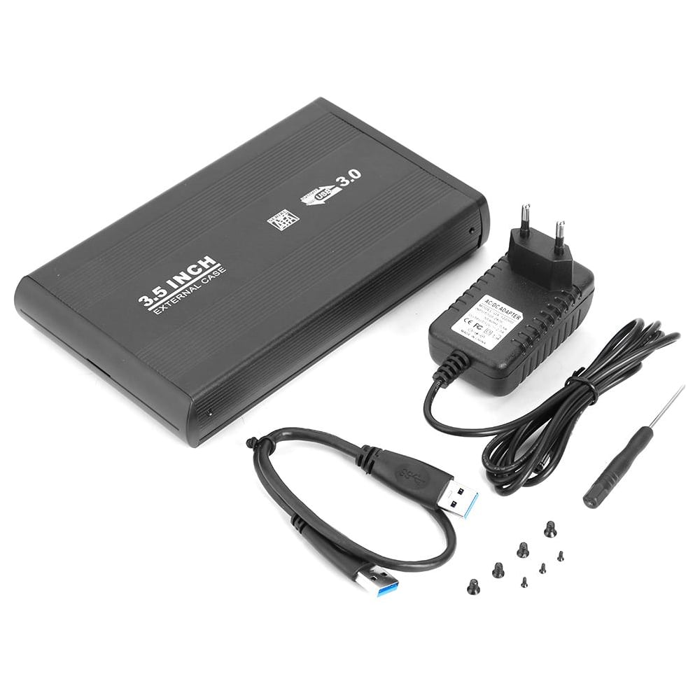 Изображение товара Внешний корпус PALMEXX для жесткого диска SATA 3.5 до 10Тб, USB3.0, чёрный, металл PX/HDDB-3.5-black