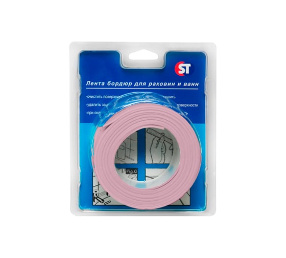 Изображение товара Бордюрная лента SANTRADE ST (40 мм; 3,35 м; герметик; розовая) 1305
