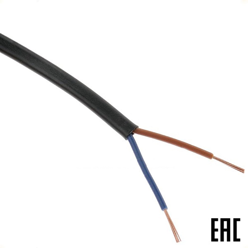 Изображение товара Электрошнур MW ШВВП ГОСТ 2х0,35 чёрный-500м