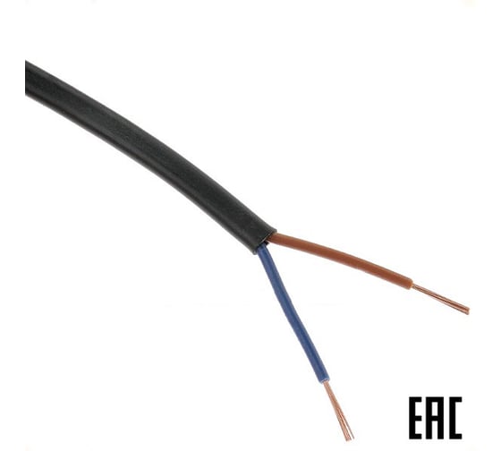 Изображение товара Электрошнур MW ШВВП ГОСТ 2х0,75 чёрный-100м