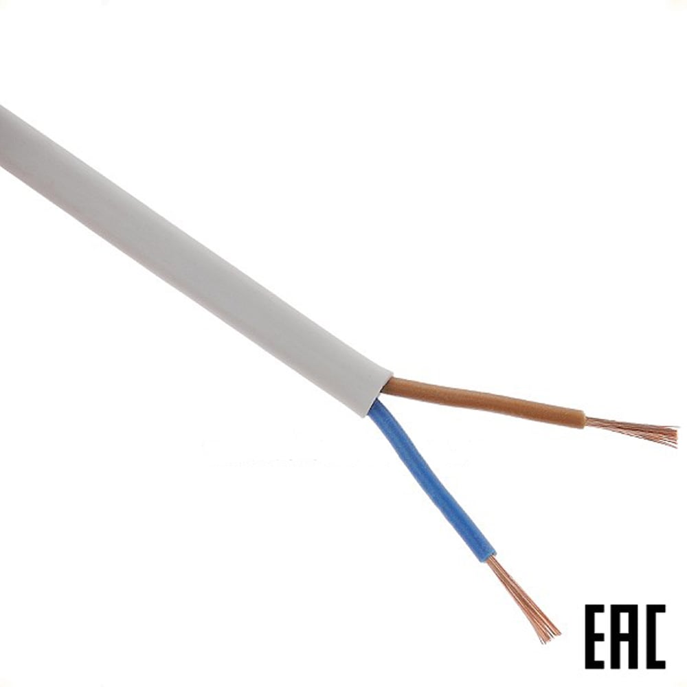 Изображение товара Электрошнур MW ШВВП 2x0,5 ГОСТ белый-300м