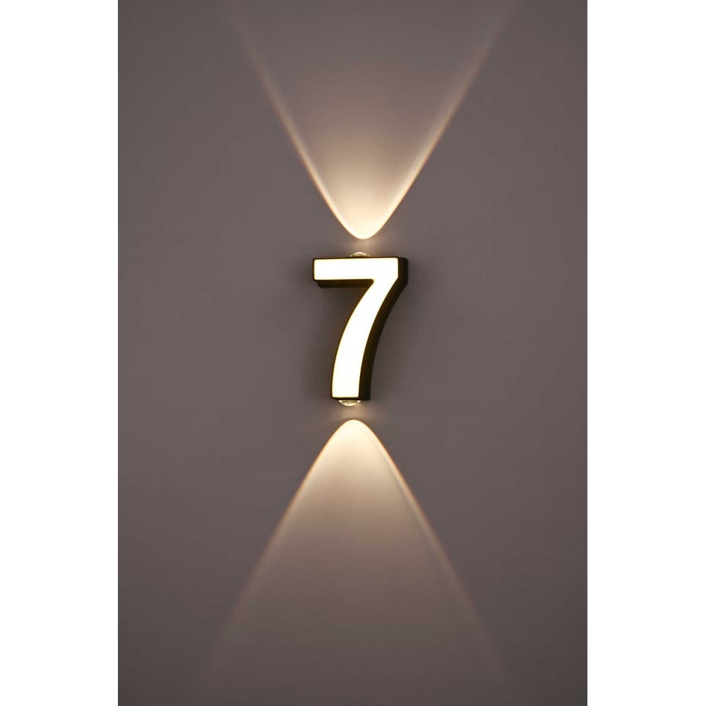 Светильник уличный настенный Светиль Цифра 7 BK+WH LED 4-7W h170, OUN24 988393333
