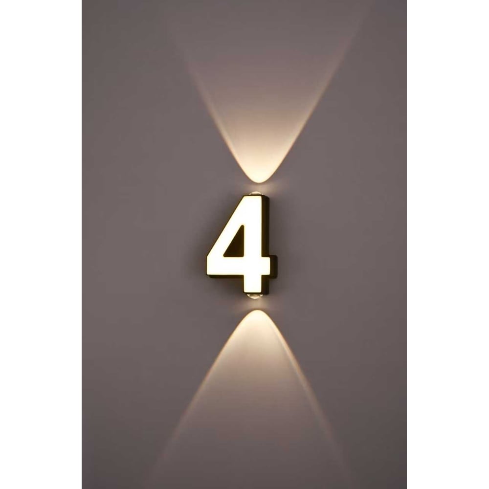 Изображение товара Уличный Светильник Светиль Цифра 4 BK+WH LED 4-7W