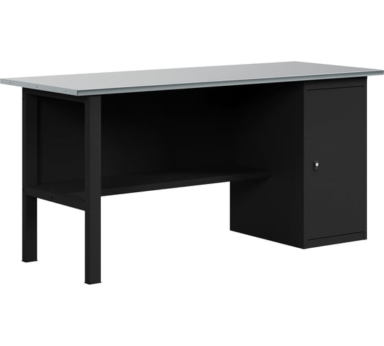 Изображение товара Верстак-стол BLACK с тумбой с дверцей, 1800 мм GREENBERG VERSTAK_BLACK_Т1_1800