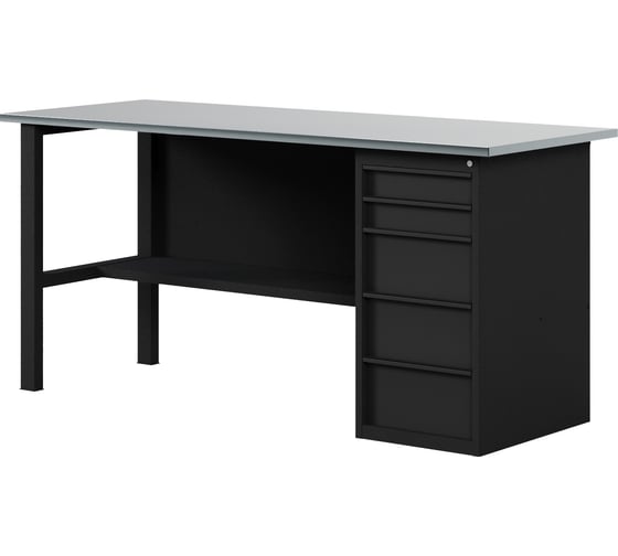 Изображение товара Верстак-стол BLACK с тумбой с ящиками, 1800 мм GREENBERG VERSTAK_BLACK_Y1_1800