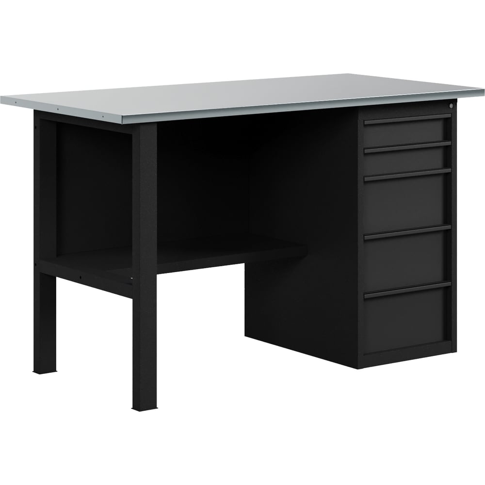 Изображение товара Верстак BLACK GREENBERG VERSTAK_BLACK_Y1_1400 с ящиками и полкой