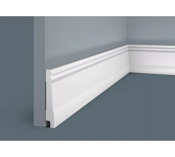 Изображение товара Плинтус Cosca decor PX016 90x15 мм, 2000 мм, экополимер СПБ071148