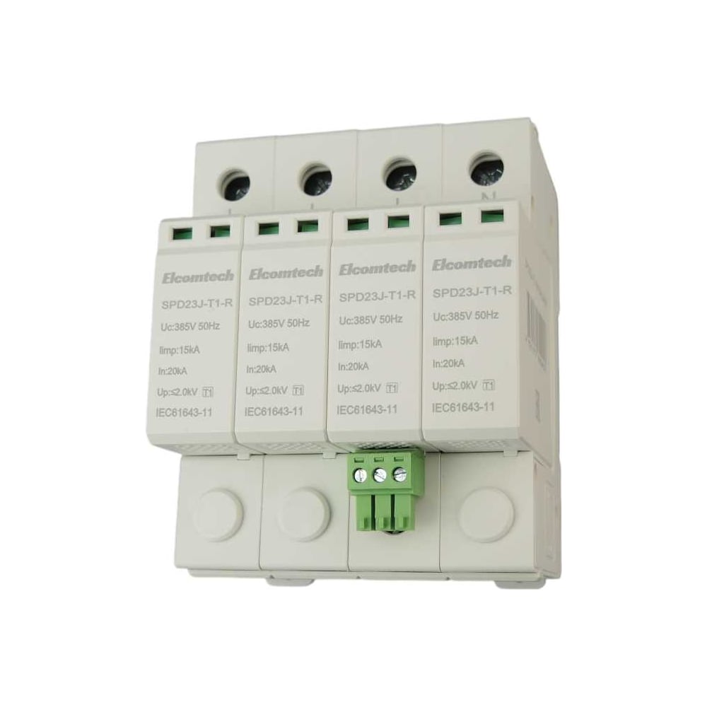 Изображение товара Устройства защиты импульсных перенапряжений ELCOMTECH SPD23J-T1-3N15AC385R