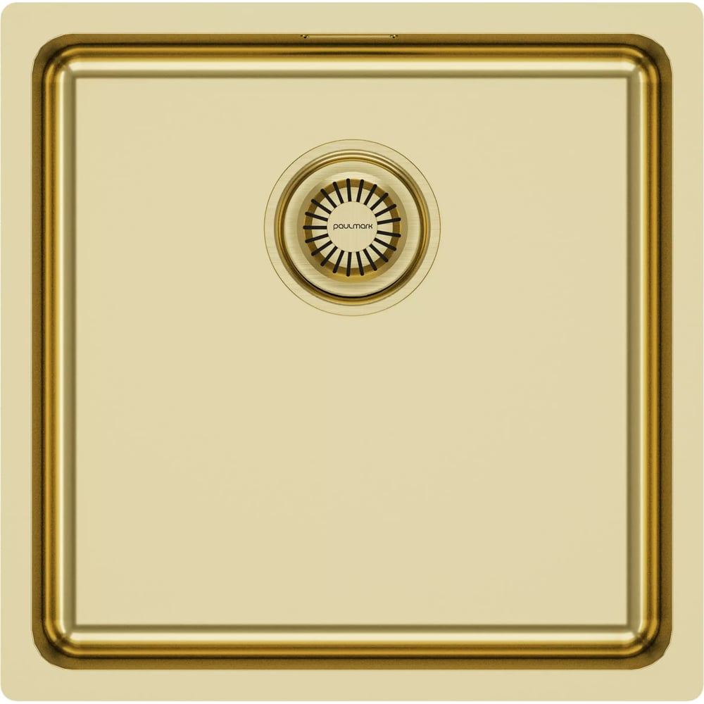 Изображение товара Мойка из нержавеющей стали Paulmark VISTA 44 светлое золото, 440х440мм, PM304444-LG