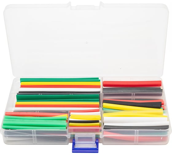 Изображение товара Набор термоусадочных трубок Vell 5 цветов, диаметр 2-10 мм², 10 упаковок по 140 шт, 1396861