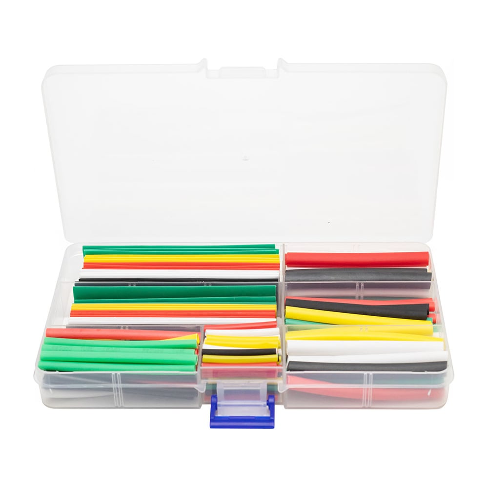 Изображение товара Набор термоусадочных трубок Vell 5 цветов, диаметр 2-10 мм², 10 упаковок по 140 шт, 1396860