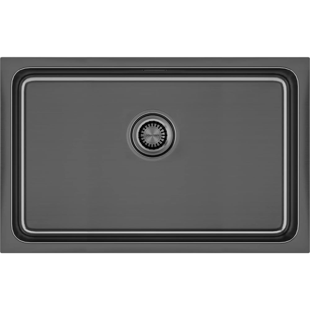 Изображение товара Мойка из нержавеющей стали Paulmark VISTA 74 вороненая сталь, 740х440мм, PM307444-GM