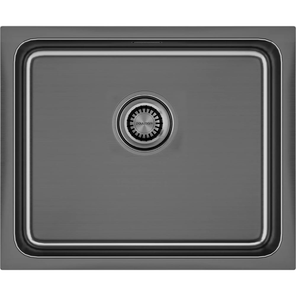 Изображение товара Мойка из нержавеющей стали Paulmark VISTA 54 вороненая сталь, 540х440мм, PM305444-GM
