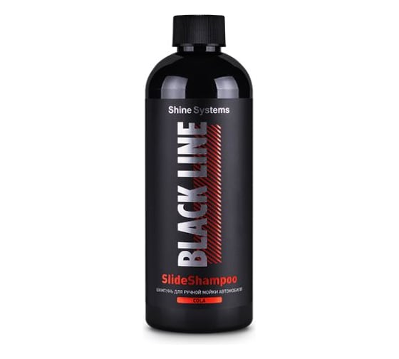 Изображение товара Шампунь для ручной мойки автомобиля Shine systems BLACK LINE SlideShampoo Cola, 400 мл Shine Systems (Запах Колы) SSBL987