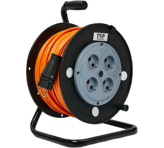 Изображение товара Удлинитель ТОРЭЛЕКТРО серии ВОЛЬТПРОМ ПВС 2х0,75 40м на пластиковой катушке, без заземления IP20 ВП258