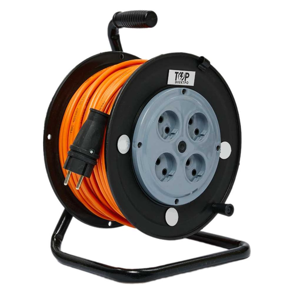 Изображение товара Удлинитель ТОРЭЛЕКТРО серии ВОЛЬТПРОМ ПВС 2х2,5 25м на пластиковой катушке, без заземления IP20 ВП271