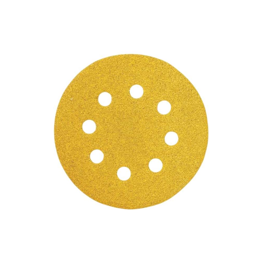 Изображение товара Комплект шлифовальных кругов на бумажной основе желтый д125мм 8отв. Р120 (5 шт.) LIGREAT TL55617