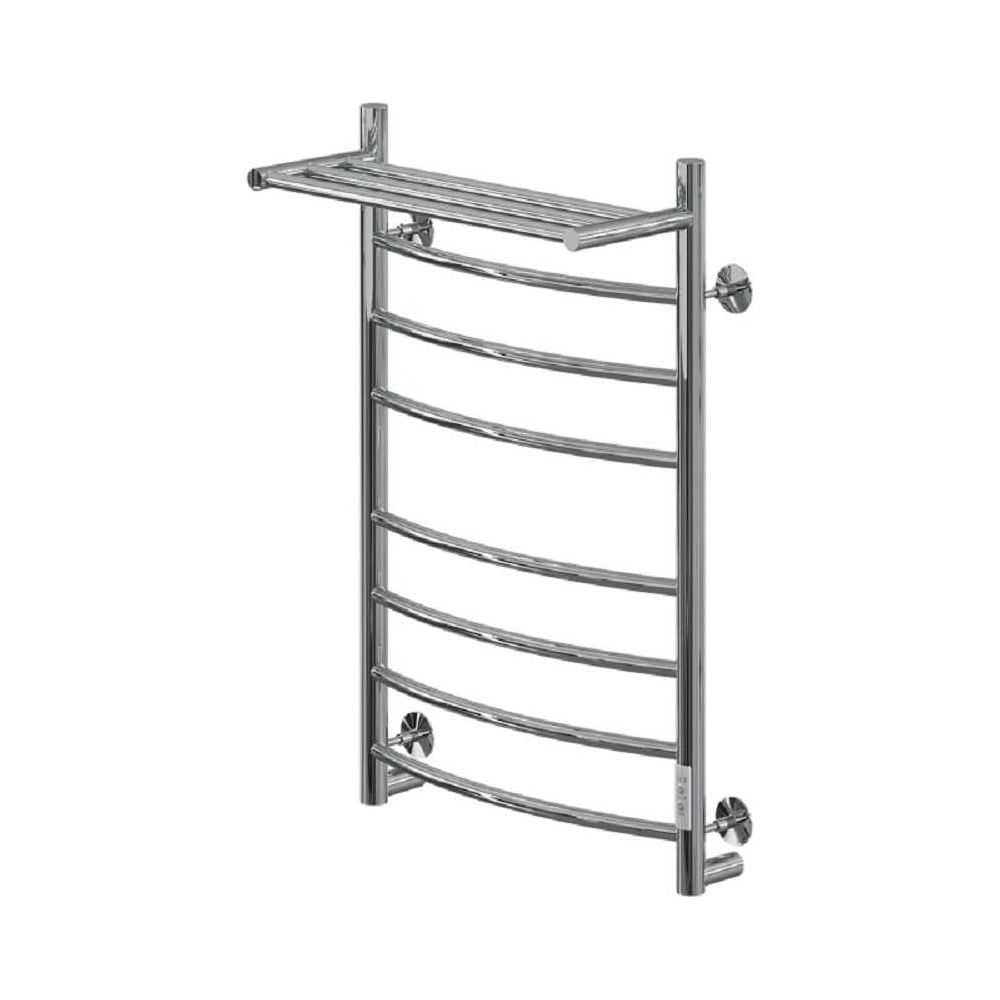 Изображение товара Полотенцесушитель MIXLINE CAPELLA 80×50 таймер, 382 Вт, 7 перекладин + ПОЛКА электрический ХРОМ 558383