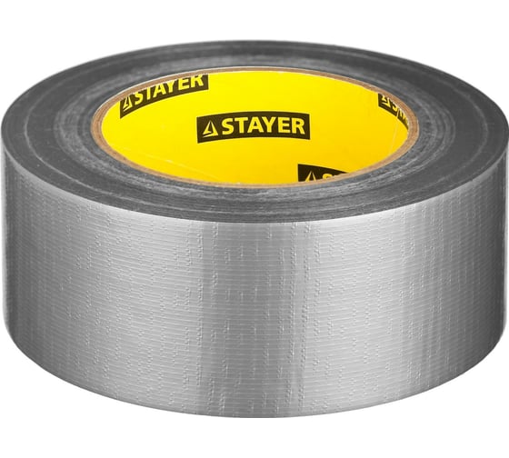 Изображение товара Клейкая лента армированная серебристая (48 мм; 45 м) укрепленная тканью Stayer 12080-50-50