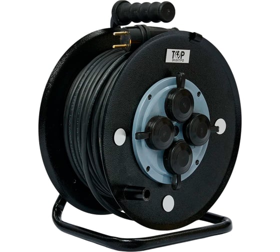 Изображение товара Удлинитель силовой ТОРЭЛЕКТРО серии ВОЛЬТПРОМ КГтп ХЛ 3х1.5 45м на металлической катушке (с/з) IP44 с термовыключателем ВП647