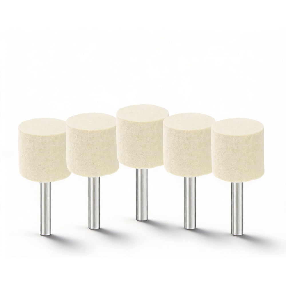 Изображение товара Головка полировальная Diamond Industrial 35х25 мм войлок с оправкой 6 мм (5 штук) DIDGV35256