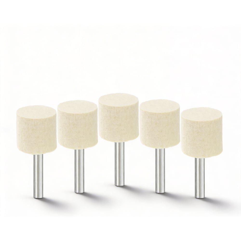 Изображение товара Головка полировальная Diamond Industrial 30х25 мм войлок с оправкой 6 мм (5 штук) DIDGV30256