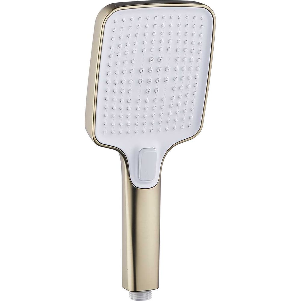 Изображение товара Лейка ручная FASHUN (3 режима), кнопочное переключение, 110×133 мм, матовое золото, A026-21