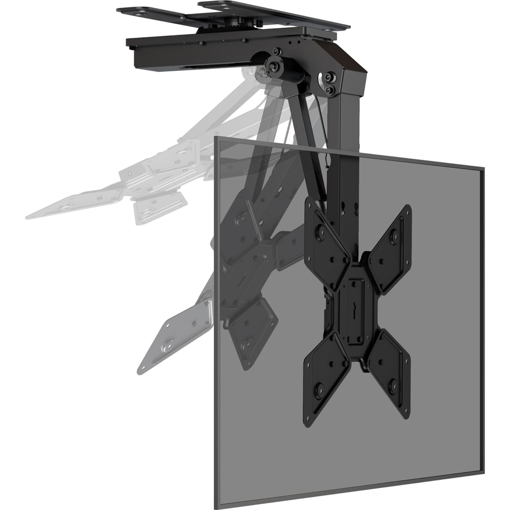 Изображение товара Кронштейн UNITEKI MOTO3265LIFT PRO LINE для телевизора или монитора поворотный, моторизированный, складной к потолку, с пультом, поддержкой приложения Tuya, диагональ 3 1414