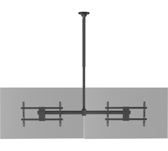 Изображение товара Кронштейн UNITEKI LCD6422HA PRO LINE потолочный для двух ТВ или мониторов, телескопический, наклонно-поворотный, диагональ 37-65 дюймов 1963