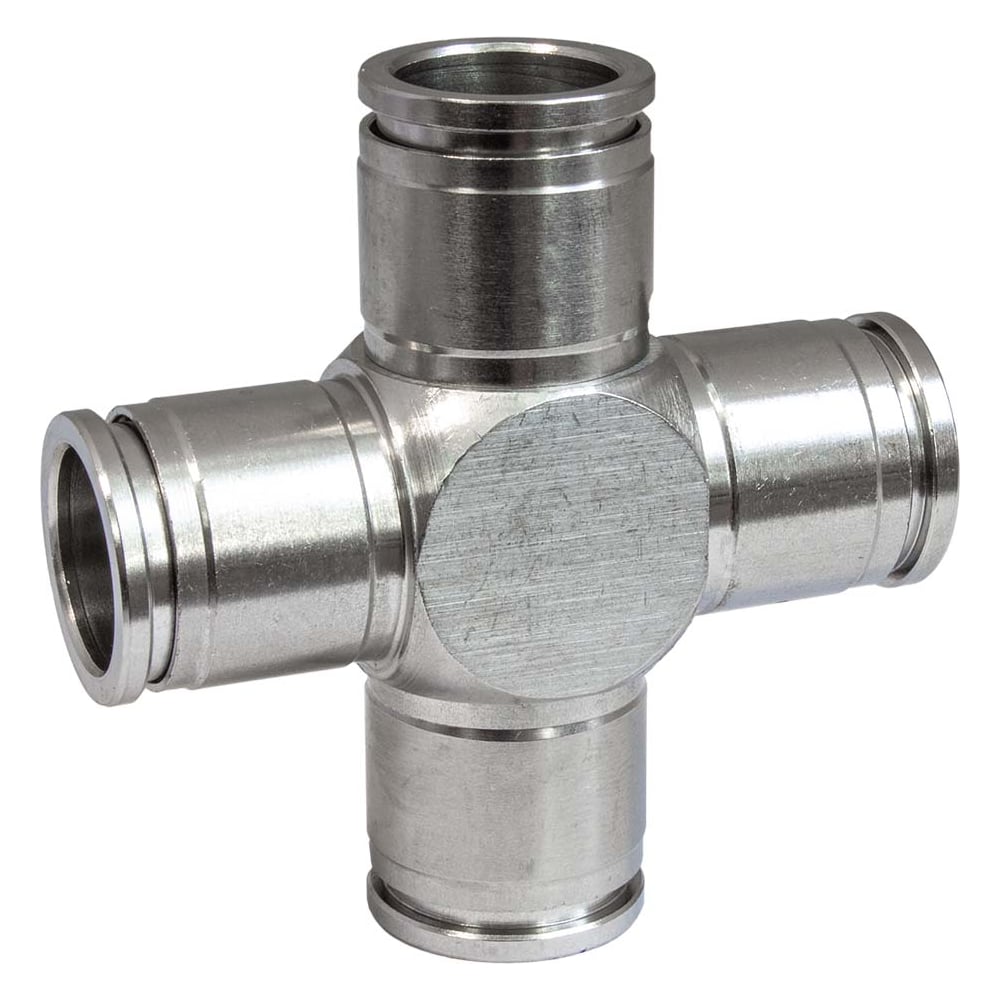 Изображение товара Фитинг цанга крест, переходной Cn-X-16 для полиуретана и пластиковых трубок PI TOOLS 9464