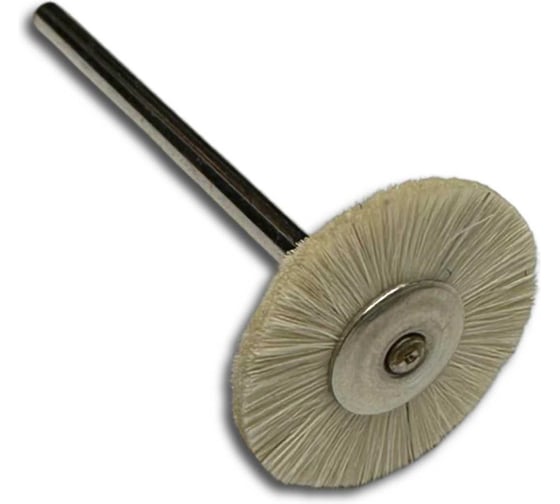 Изображение товара Щетка дисковая миниатюрная Lessmann 22, хвостовик 3мм, козий волос 410003ZH