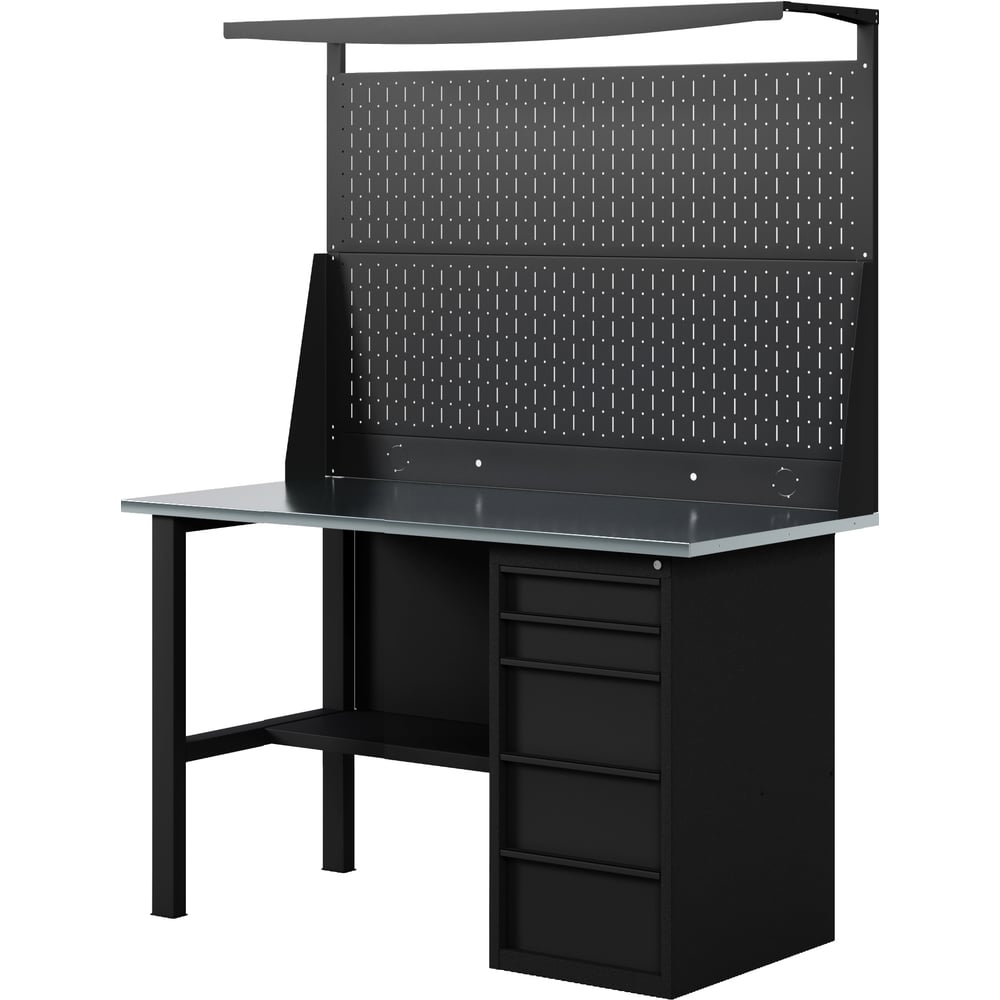 Изображение товара Верстак-стол BLACK с двойной перфопанелью и ящиками, 1400 мм GREENBERG VERSTAK_BLACK_Y1_Р2_1400 Изображение товара Верстак-стол BLACK с двойной перфопанелью и ящиками, 1400 мм GREENBERG VERSTAK_BLACK_Y1_Р2_1400
