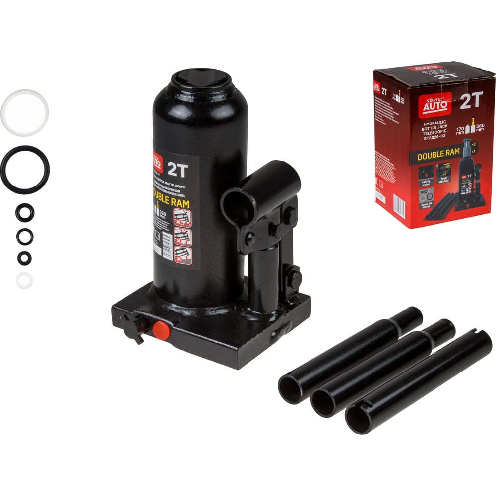 Изображение товара Гидравлический бутылочный домкрат, 2 т STARTUL ST8026-02