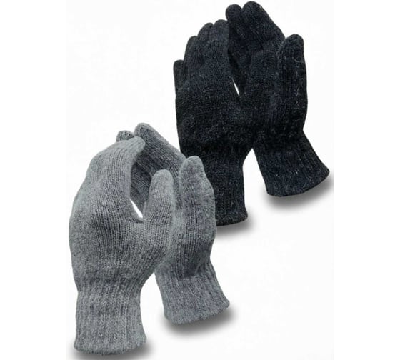 Изображение товара Плотные полушерстяные перчатки без покрытия Master-Pro® Мужской подарок. 2 пары. РУССКИЙ ЛЕС (ЗИМА + ИНЕЙ), плотность 10/10, 10507-RFWI0-2-PU/TU