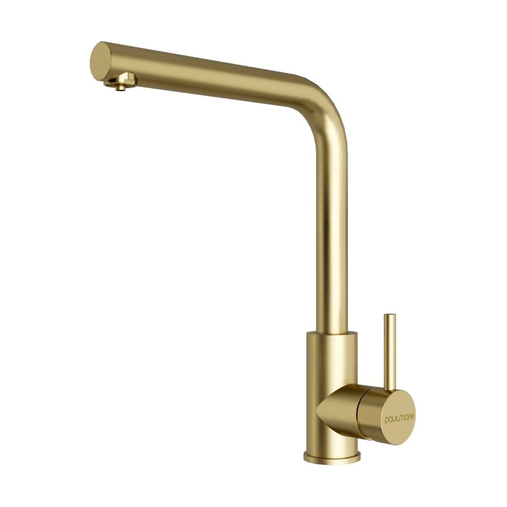 Изображение товара Смеситель для кухни Paulmark TWIN светлое золото - современный дизайн, высокая надежность