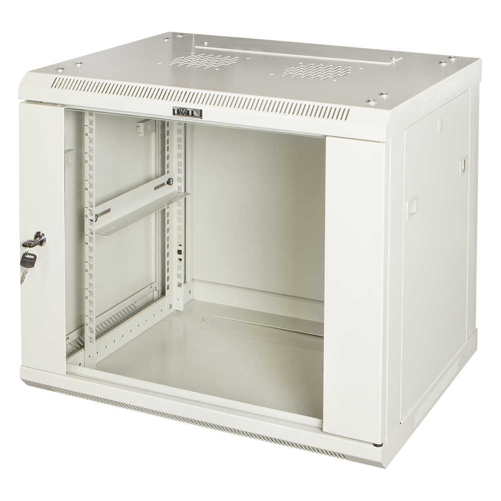 Шкаф TWT настенный Pro 22U 600x450, стеклянная дверь, II TWT-CBWPG-22U-6x4-GY