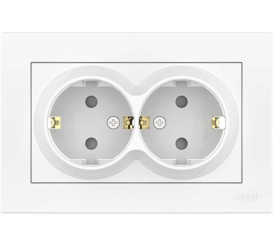 Изображение товара Розетка 2-я с заземлением (комплект) Vox Белый ELBI 611-050232-907