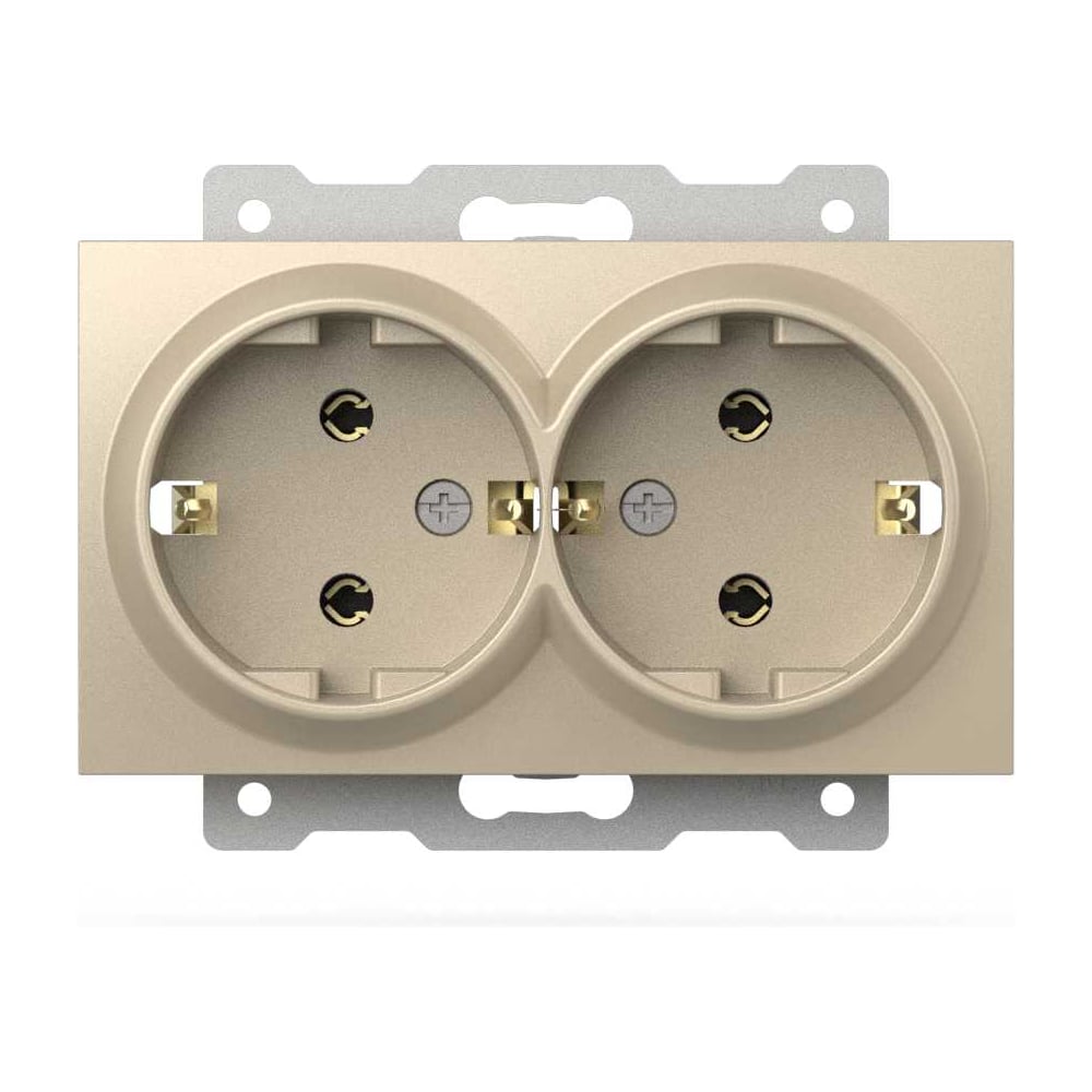 Изображение товара Розетка ELBI Zena Vega слоновая кость 2-я с заземлением M+K 609-012500-907