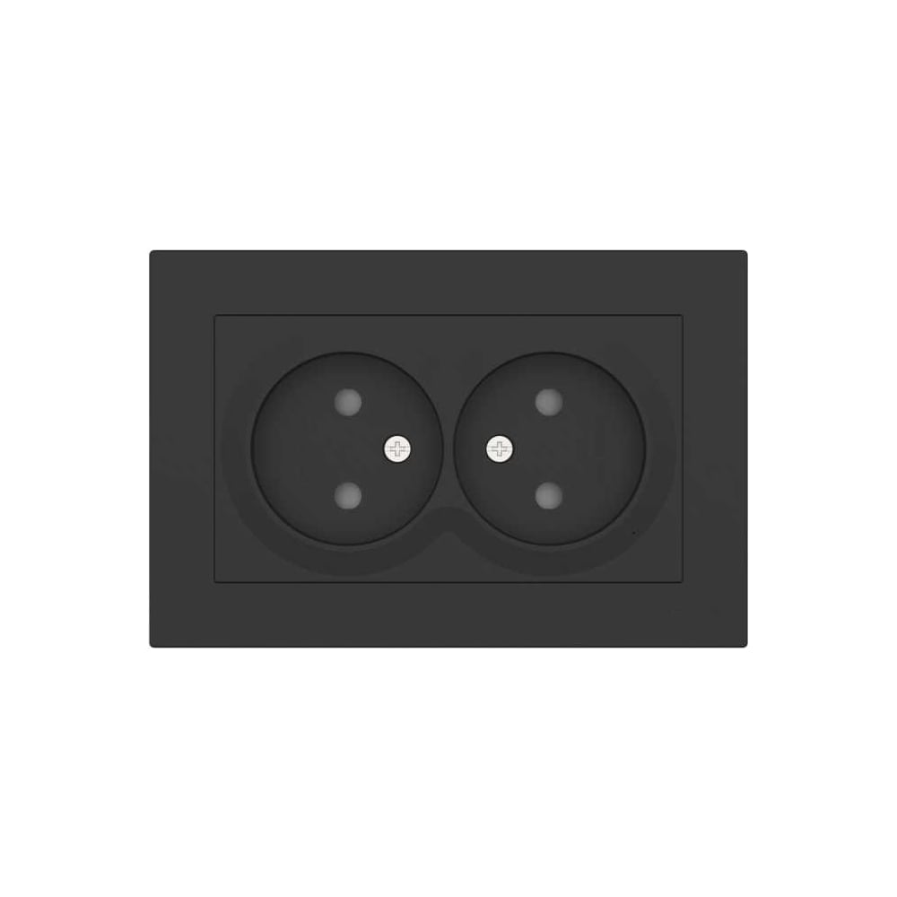 Изображение товара Розетка ELBI Moda Vox Vantablack 2-я б/з (комплект) 611-054832-908