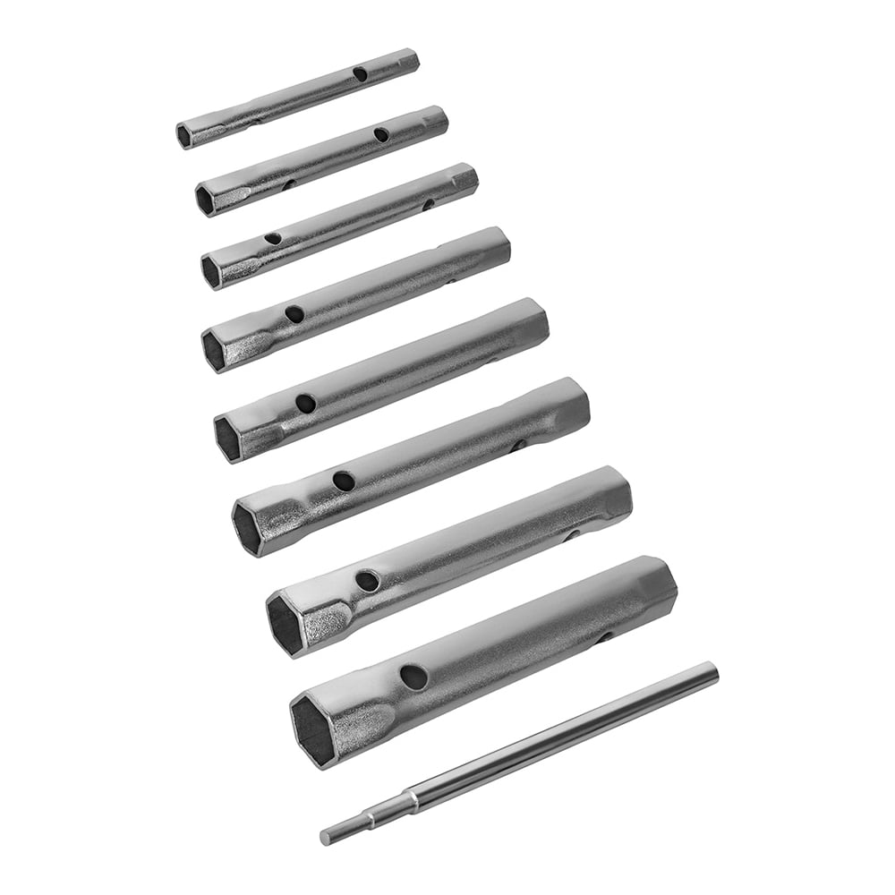 Изображение товара Набор ключей торцевых трубчатых КОБАЛЬТ, 8 шт: 6-22 мм, с воротком, в чехле-скрутке 924-696