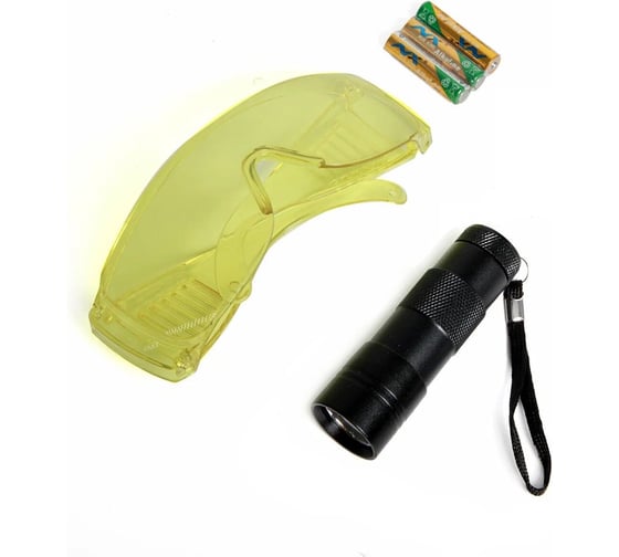 Изображение товара Набор для обнаружения утечек фреона Car-tool UV лампа + очки CT-M1027