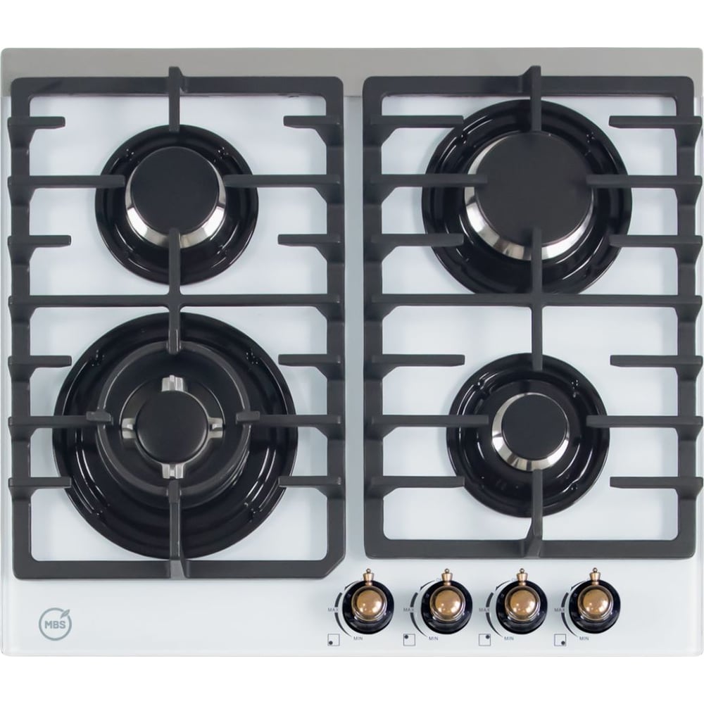 Изображение товара Газовая варочная панель MBS PG-615WH classic с 4 конфорками и WOK Изображение товара Газовая варочная панель MBS PG-615WH classic с 4 конфорками и WOK