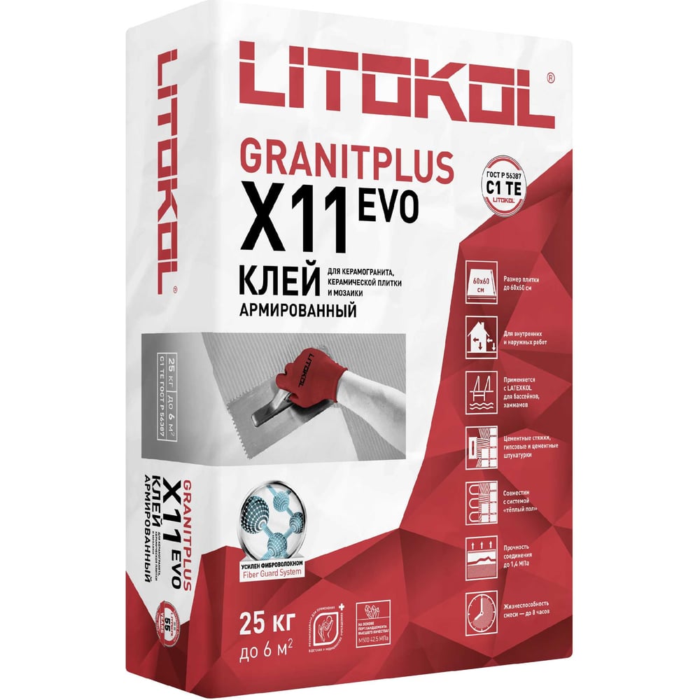 Изображение товара Клей LITOKOL X11 EVO GRANITPLUS (25kg bag) 509770002