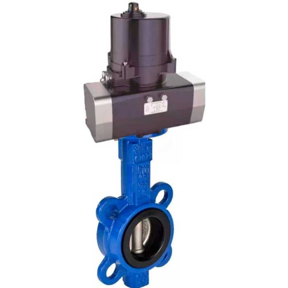 Изображение товара Затвор дисковый DN.ru поворотный GG25-316L-NBR Ду125 Ру16, электропривод ЭПВП-014 220В D050-81216