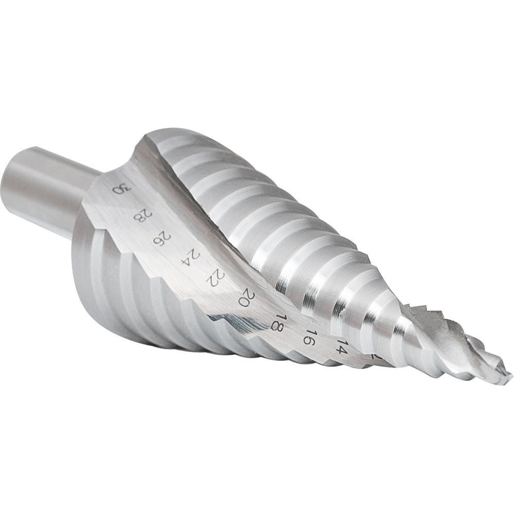 Изображение товара Ступенчатое сверло со спиральной канавкой RODMIX HSS M2, 10 ступеней, 4-22 мм 1500422102